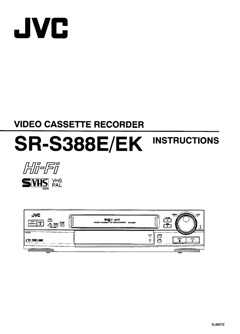 Image de la première page du manuel de l'appareil SR-S388EK