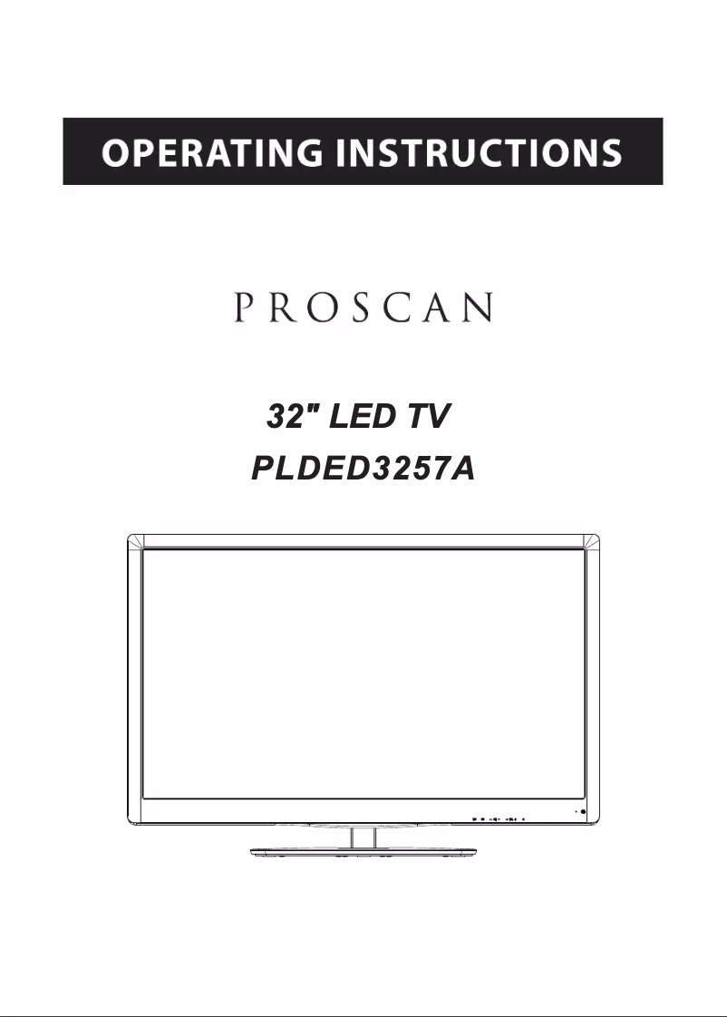 Page n°1 - Manuel utilisateur Proscan PLDED3257A