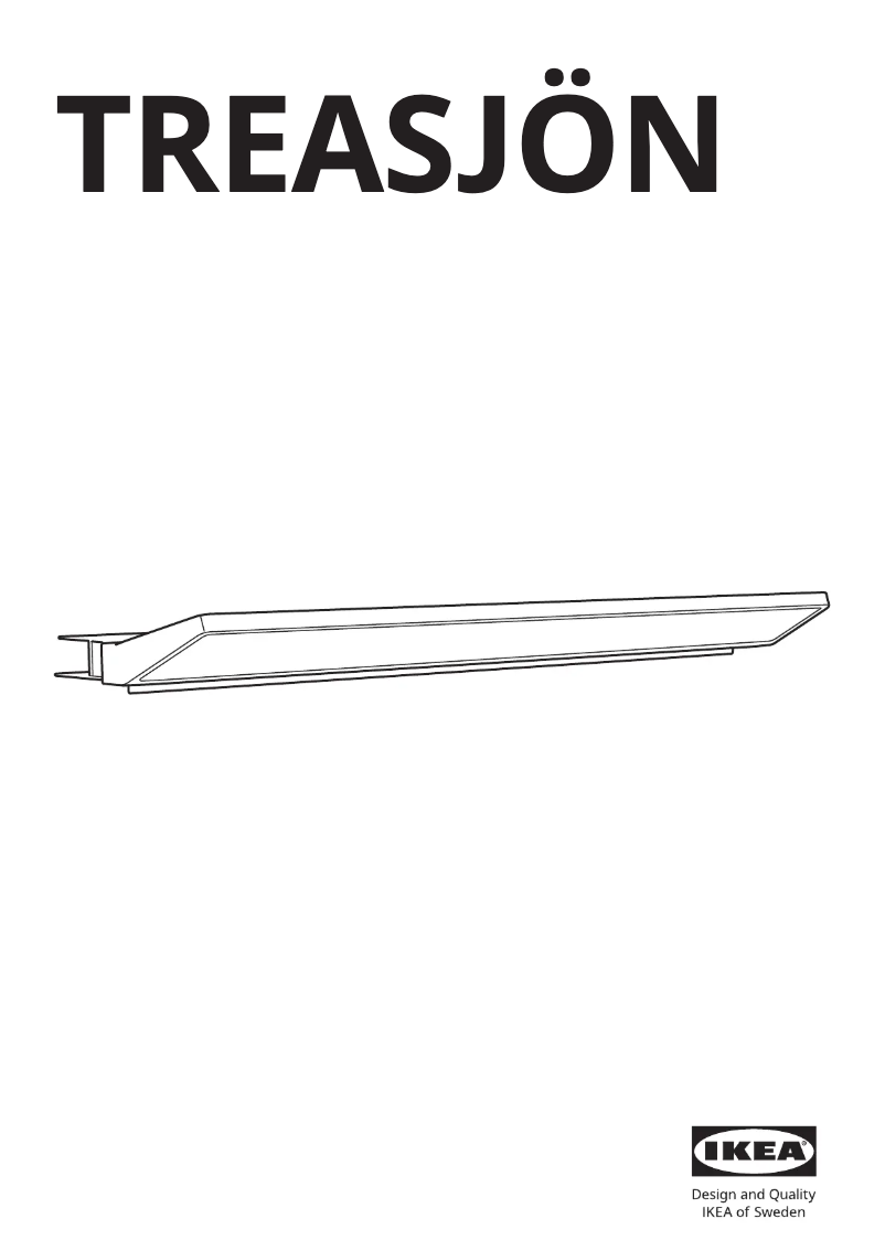 Page 1 de la notice Manuel utilisateur Ikea TREASJÖN 105.766.76