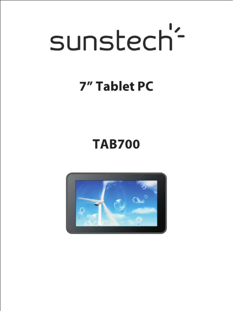 Page n°1 - Manuel utilisateur Sunstech TAB700