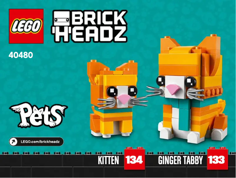 Page 1 de la notice Manuel utilisateur Lego Brickheadz 40480