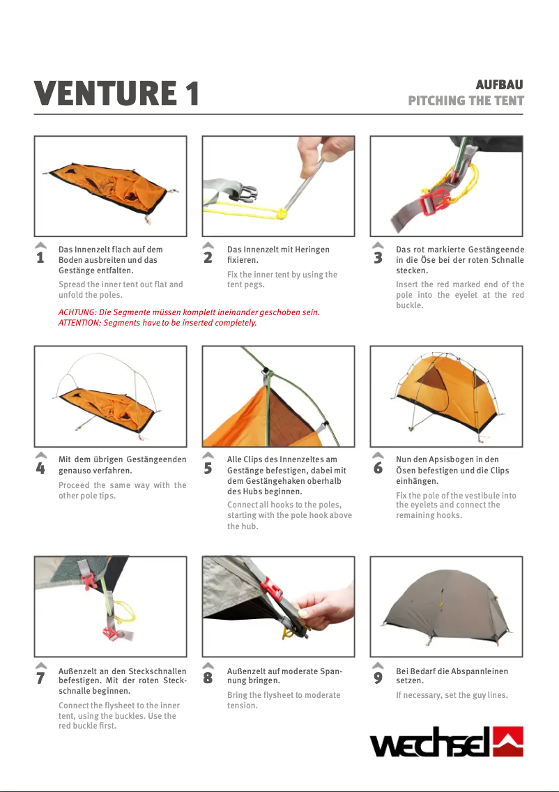 Page n°1 - Manuel utilisateur Wechsel Venture 1