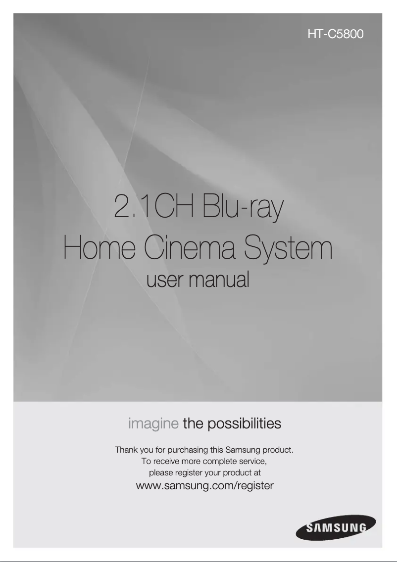 Page 1 de la notice Manuel utilisateur Samsung HT-C5800