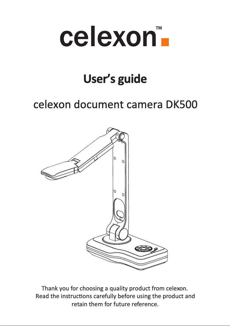Image de la première page du manuel de l'appareil DK500