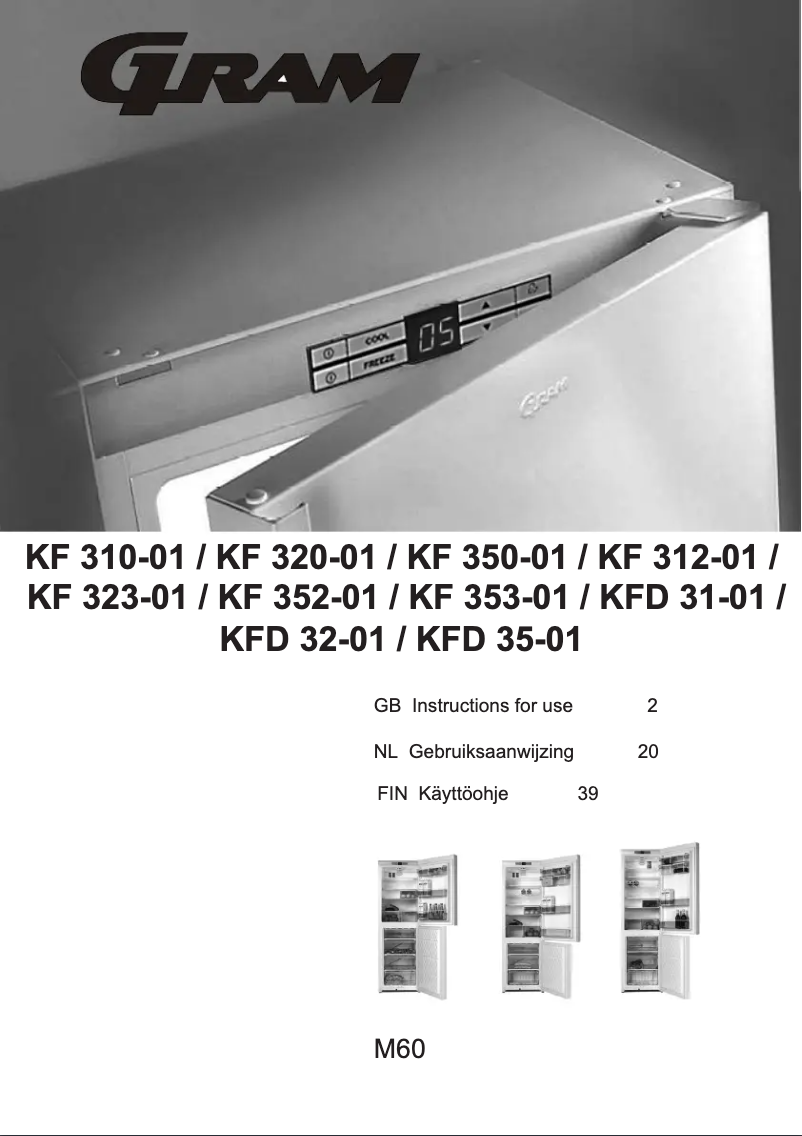 Page 1 de la notice Manuel utilisateur Gram KF 323-00