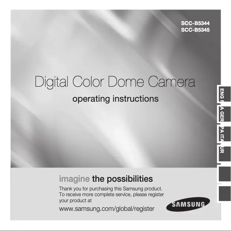 Image de la première page du manuel de l'appareil SCC-B5345