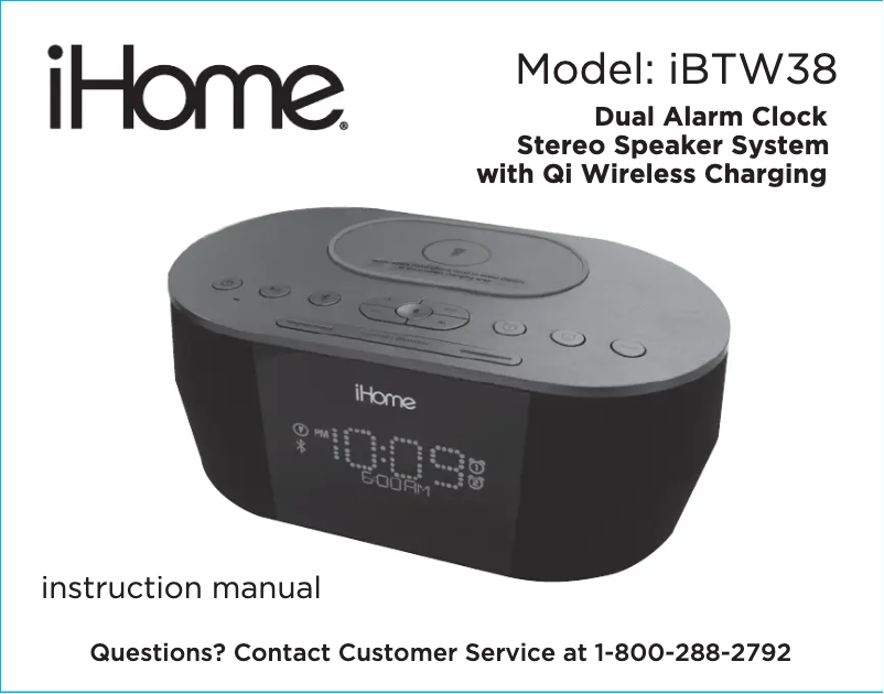 Page 1 de la notice Manuel utilisateur iHome iBTW38