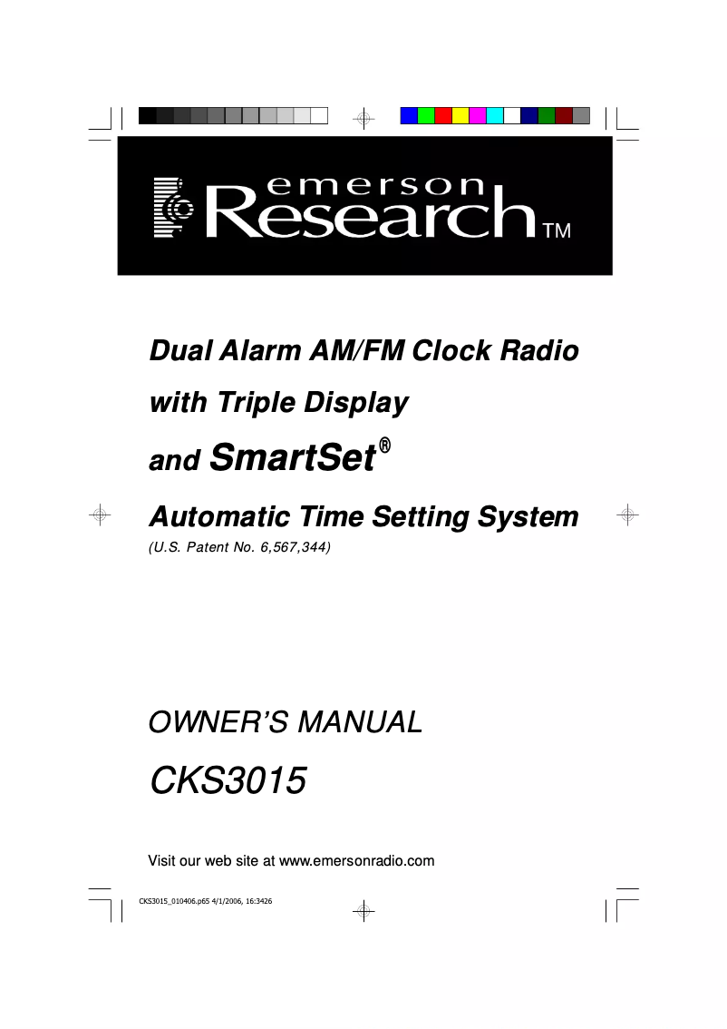 Page 1 de la notice Manuel utilisateur Emerson CKS3015