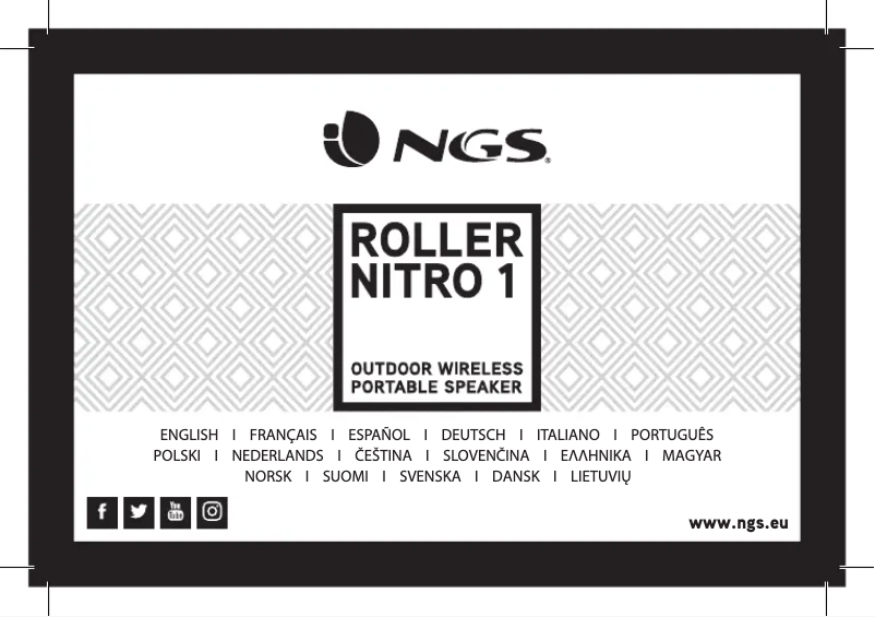 Image de la première page du manuel de l'appareil Roller Nitro 1