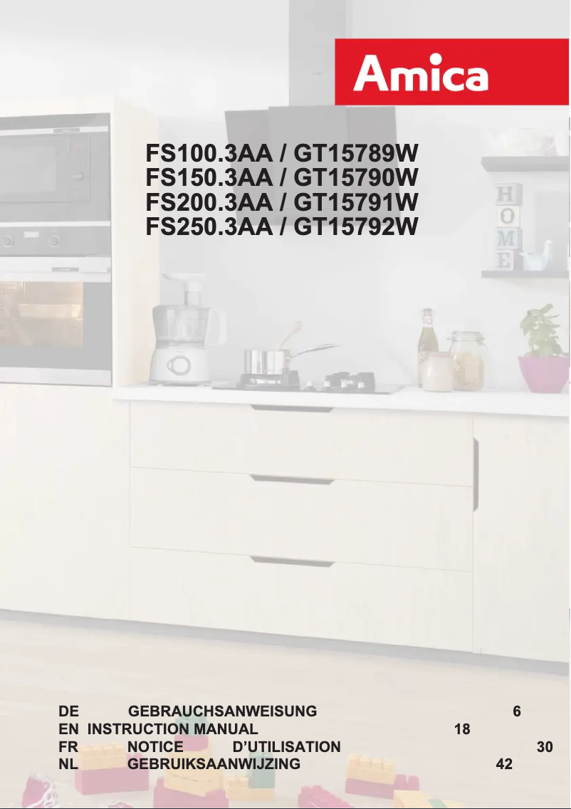 Page 1 de la notice Manuel utilisateur Amica GT 15790 W