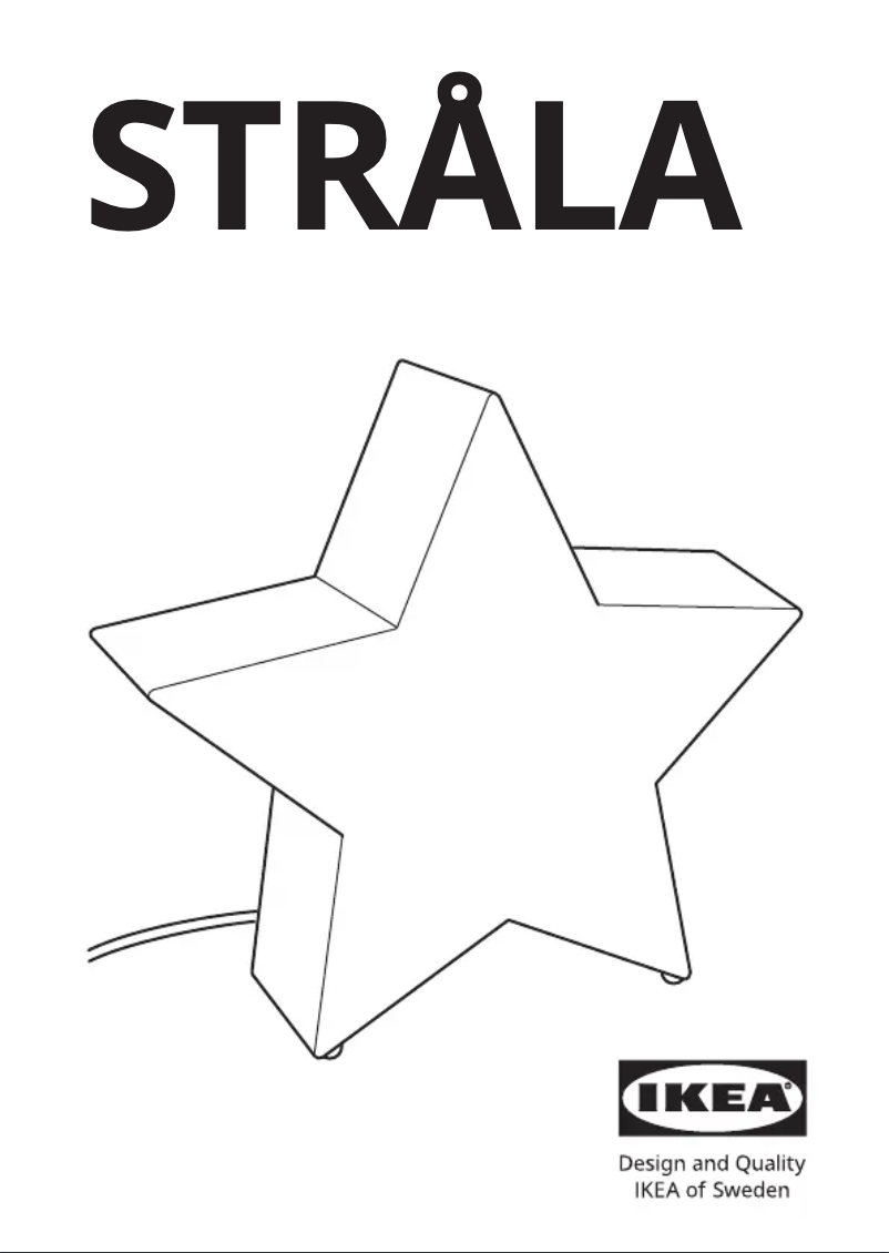 Page 1 de la notice Manuel utilisateur Ikea STRÅLA 605.330.76