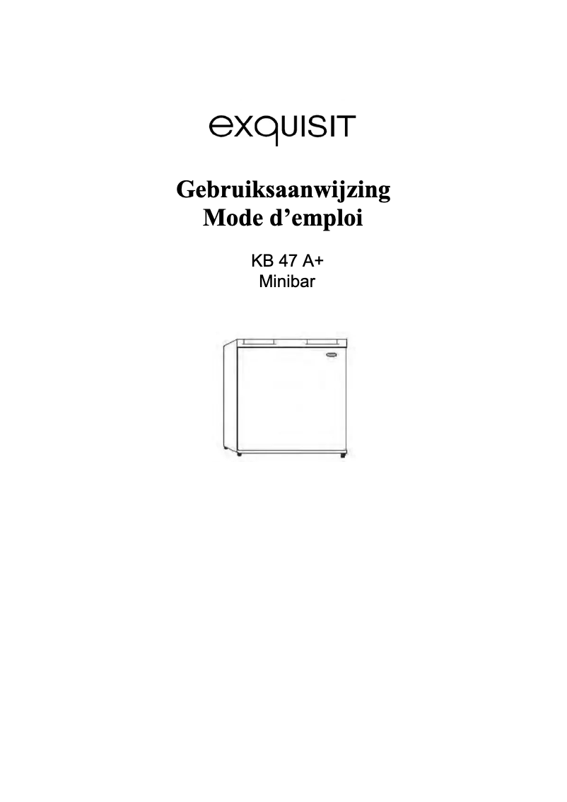 Page 1 de la notice Manuel utilisateur Exquisit KB47A