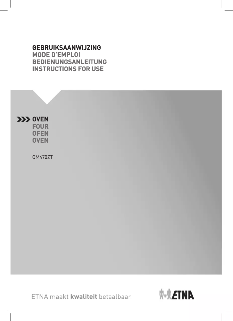 Page 1 de la notice Manuel utilisateur Etna OM470ZT