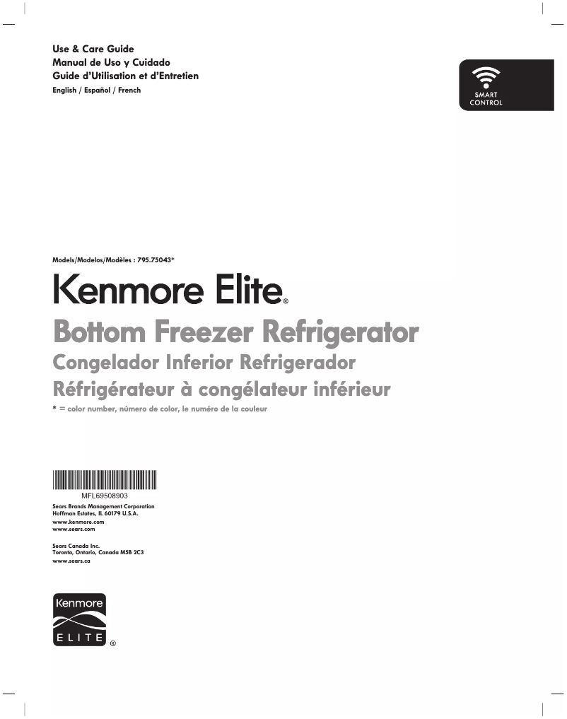 Página 1 del manual Manual de usuario Kenmore 795.75042