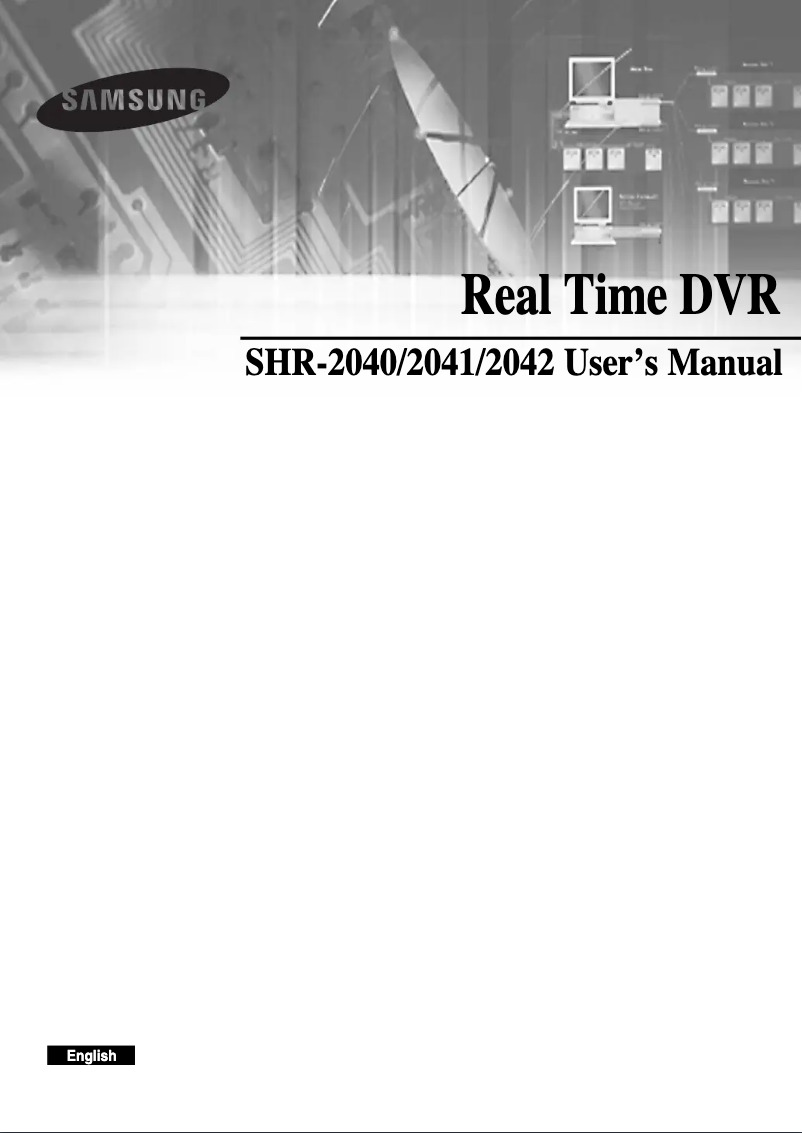 Image de la première page du manuel de l'appareil SHR-2042P2