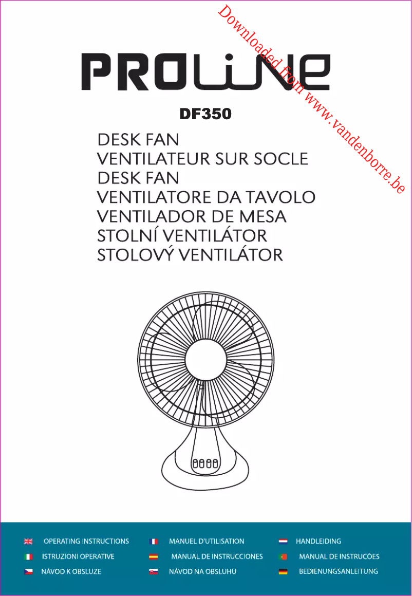 Imagen de la primera página del manual del dispositivo DF 350