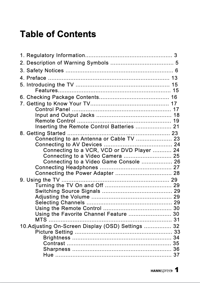 Page 1 de la notice Manuel utilisateur Hannspree HannsNet
