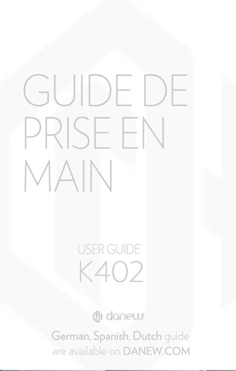 Page 1 de la notice Manuel utilisateur Danew Konnect 402