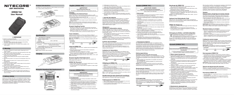 Page n°1 - Manuel utilisateur Nitecore EMR06 TAC