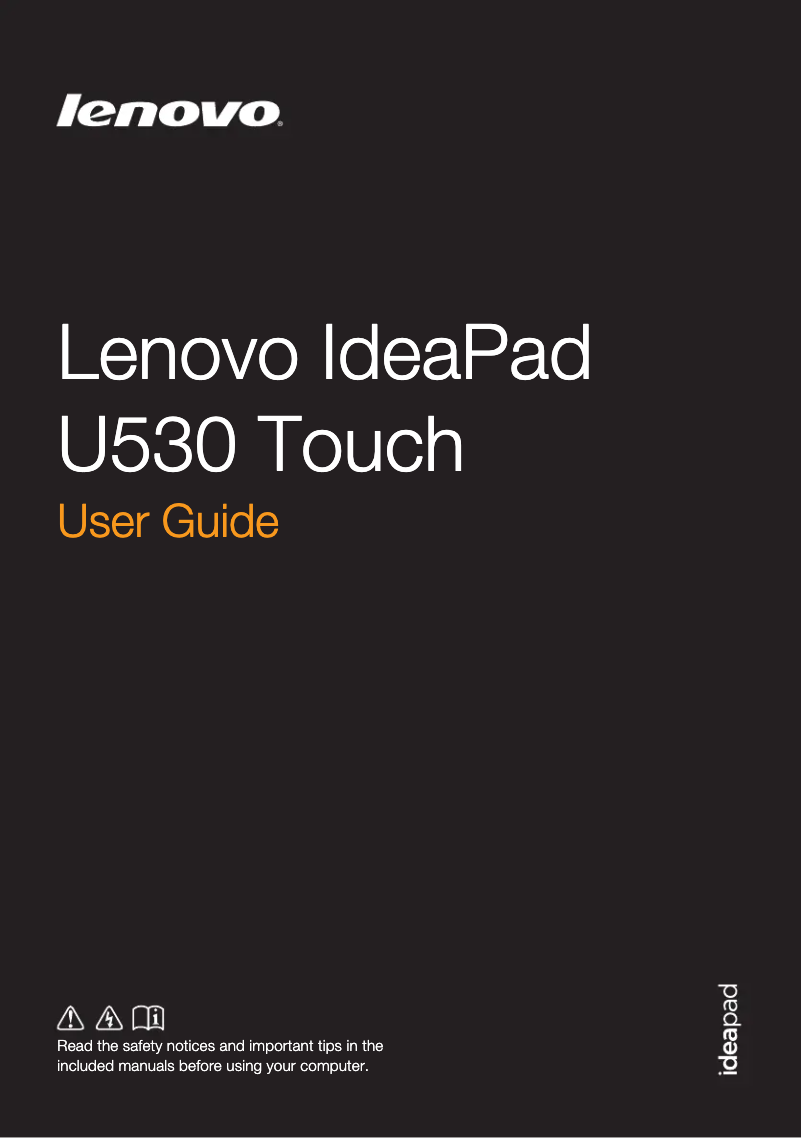 Page n°1 - Manuel utilisateur Lenovo IdeaPad U530
