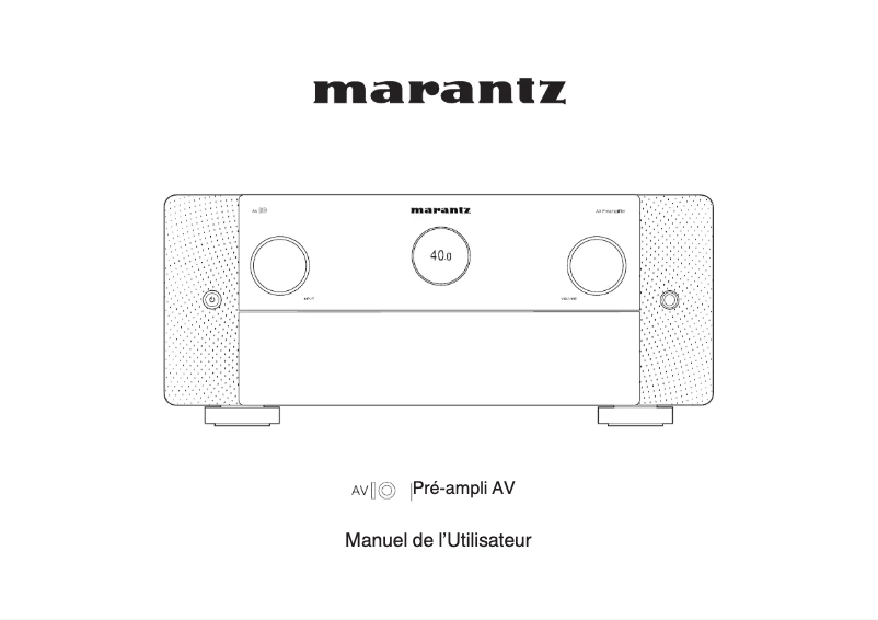 Page 1 de la notice Manuel utilisateur Marantz AV 10