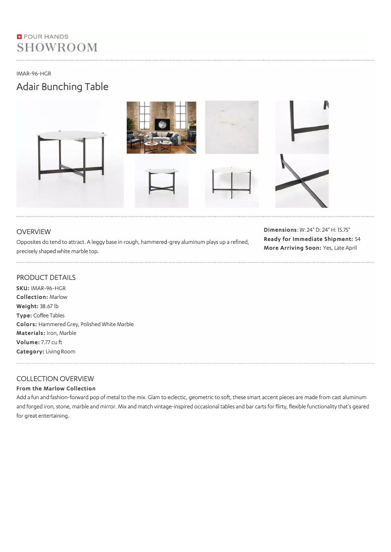 Page 1 de la notice Manuel utilisateur Four Hands IMAR-96-HGR