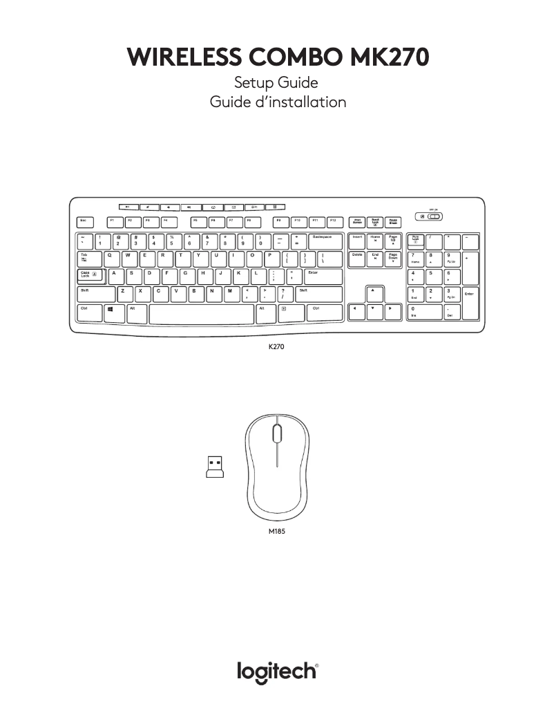 Page n°1 - Manuel utilisateur Logitech MK270