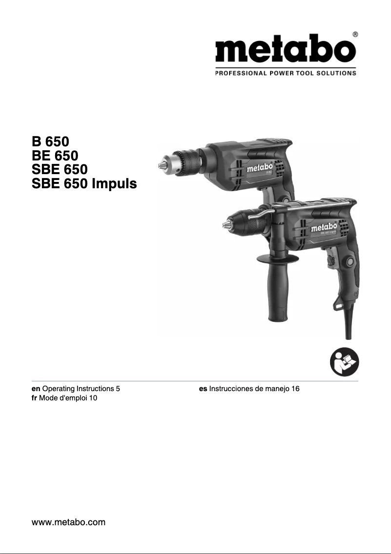 Image de la première page du manuel de l'appareil SBE 650