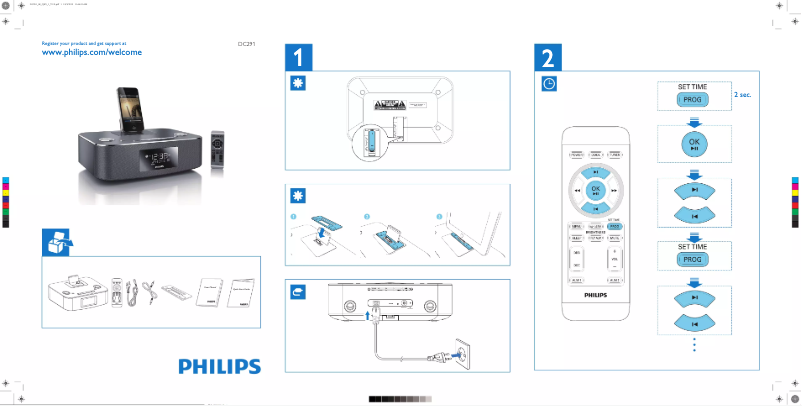 Page 1 de la notice Guide de démarrage rapide Philips DC291