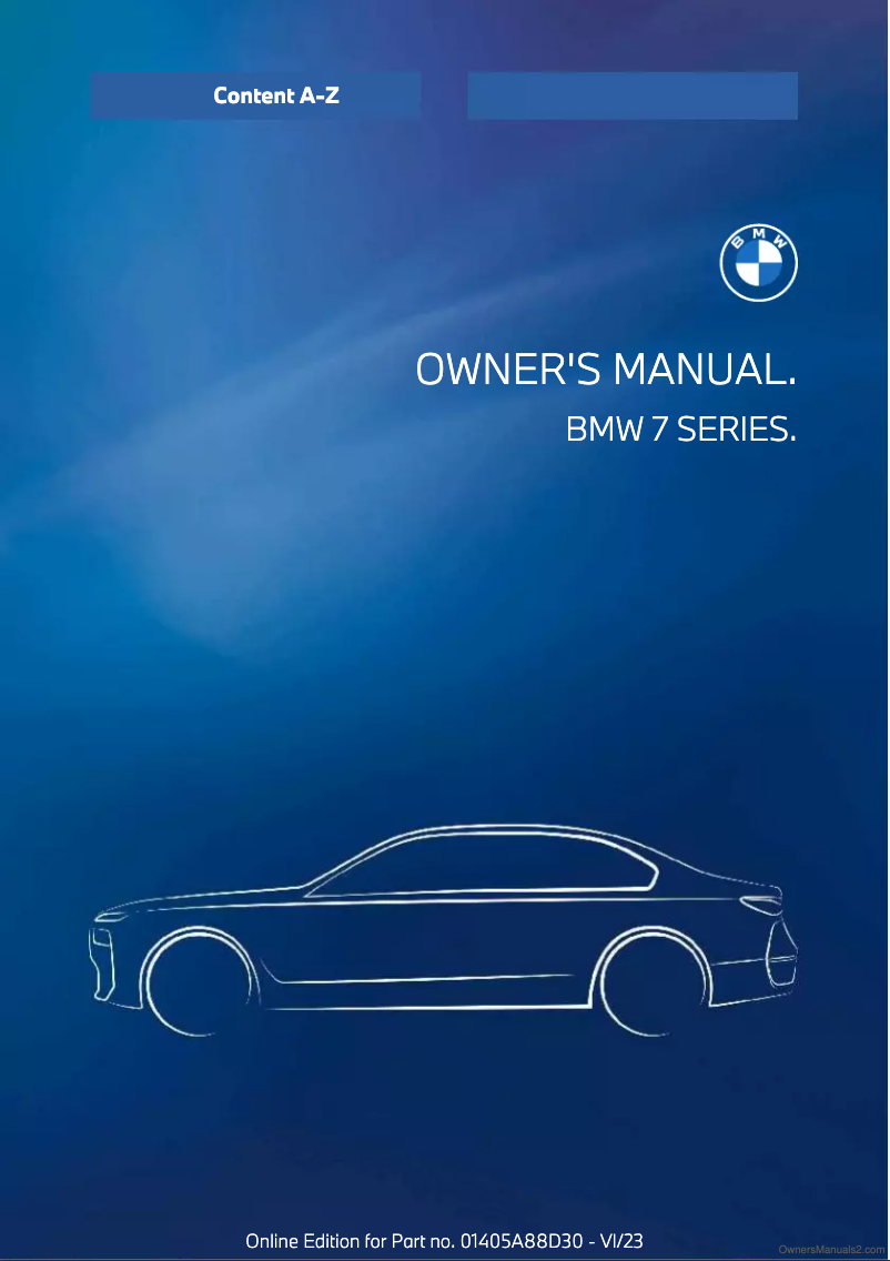 Page 1 de la notice Manuel utilisateur BMW 7 Series (2024)