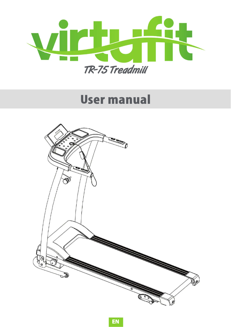 Page n°1 - Manuel utilisateur VirtuFit TR-75