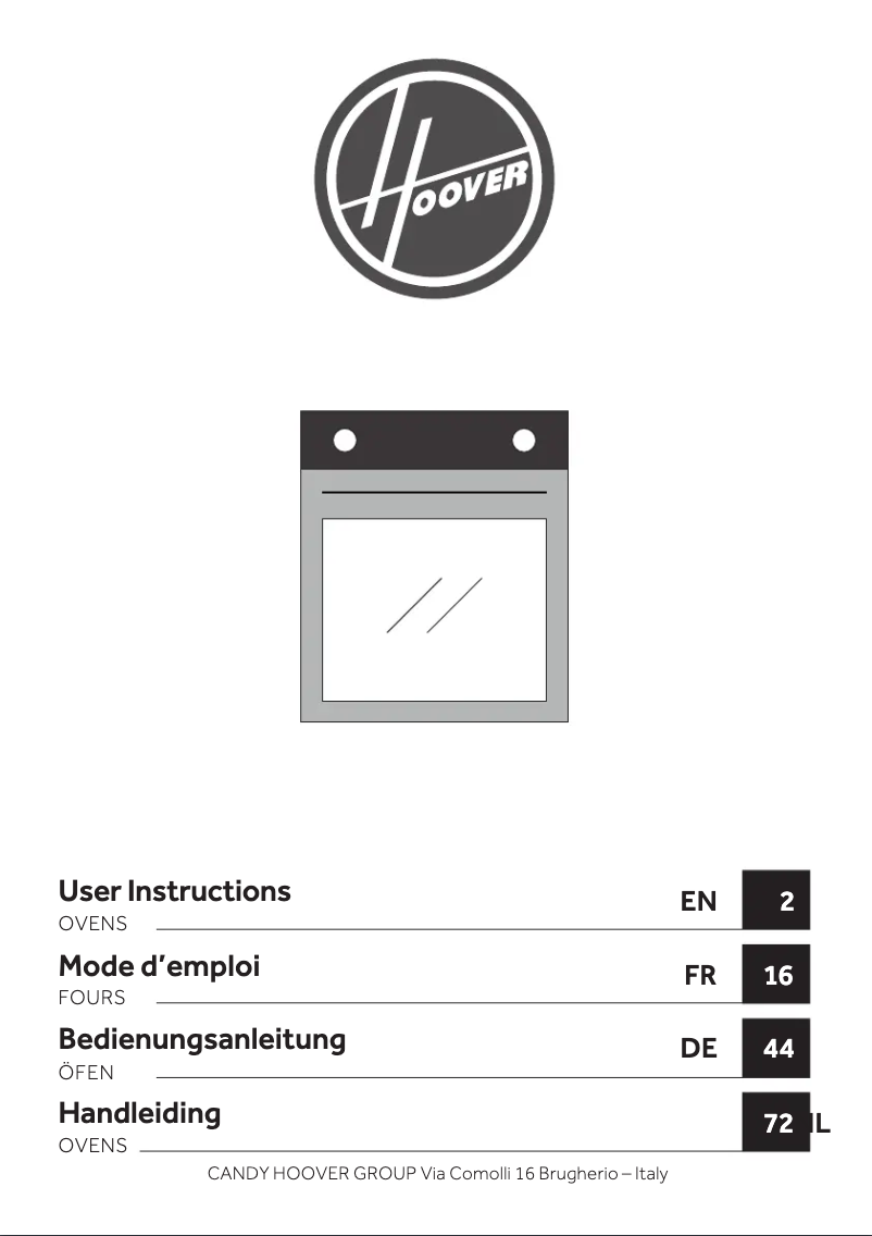 Page n°1 - Manuel utilisateur Hoover H-OVEN 300 HOC3T3058BI
