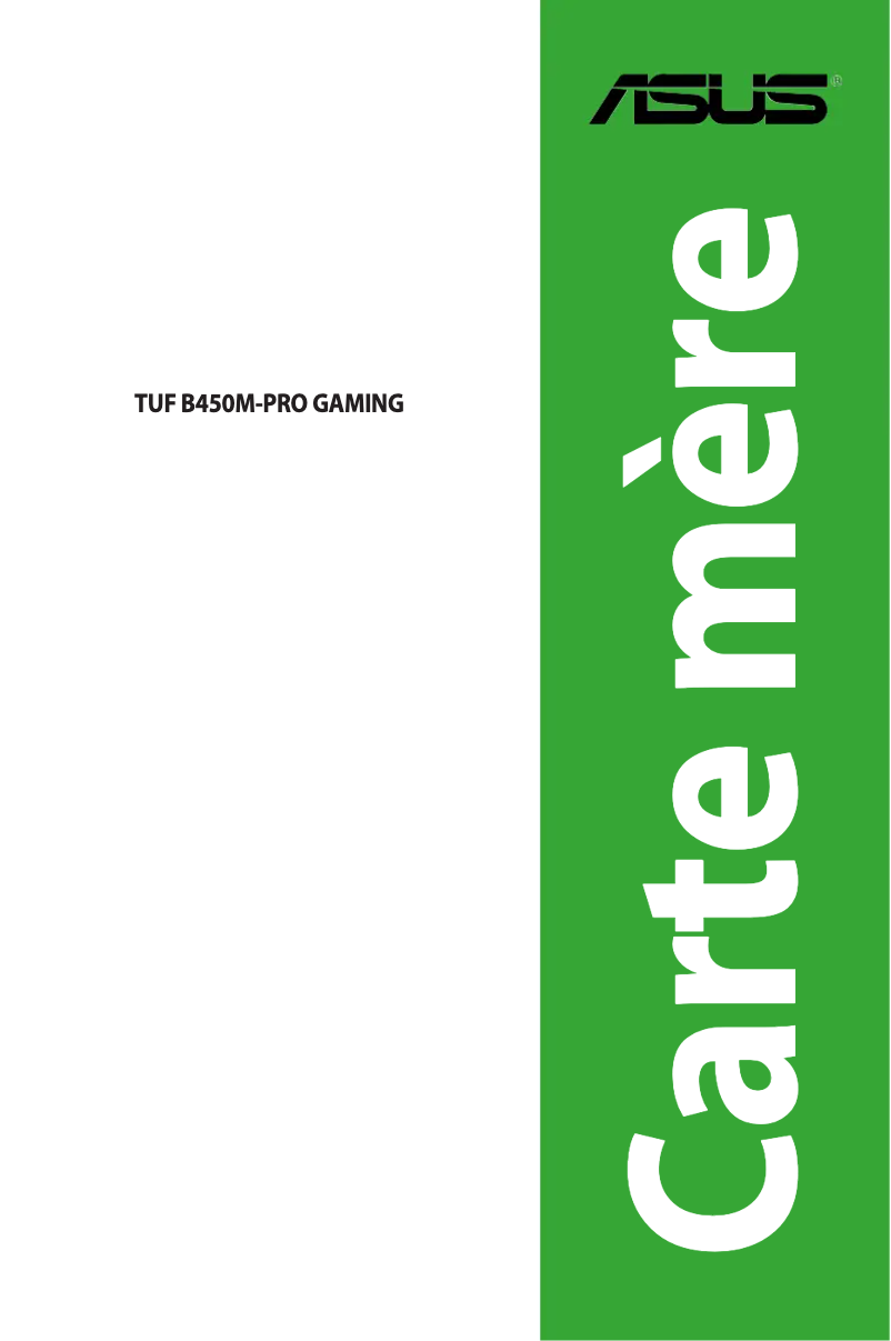 Image de la première page du manuel de l'appareil TUF B450M-Pro Gaming