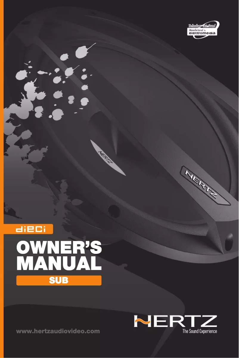 Page 1 de la notice Fiche technique Hertz Dieci DS 25.3