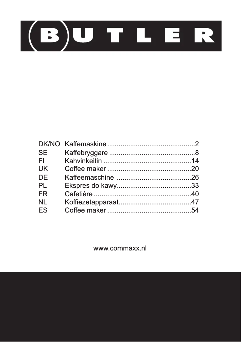 Página 1 del manual Manual de usuario Butler 16100128