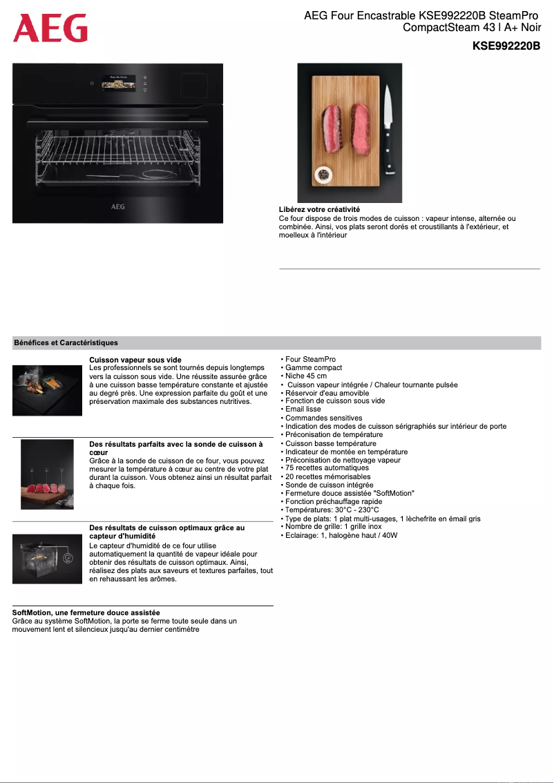 Image de la première page du manuel de l'appareil KSE992220B