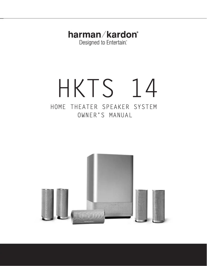 Page n°1 - Manuel utilisateur Harman Kardon HKTS 14