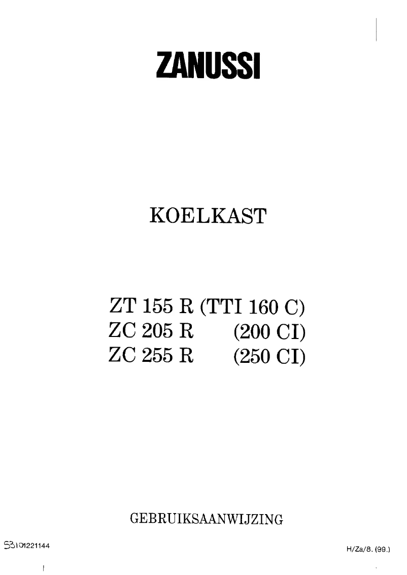 Image de la première page du manuel de l'appareil ZC 255 bo