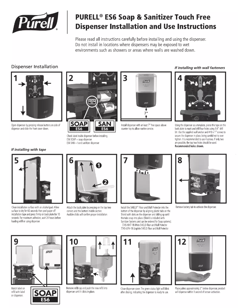 Page n°1 - Manuel utilisateur Purell Healthy Soap ES6