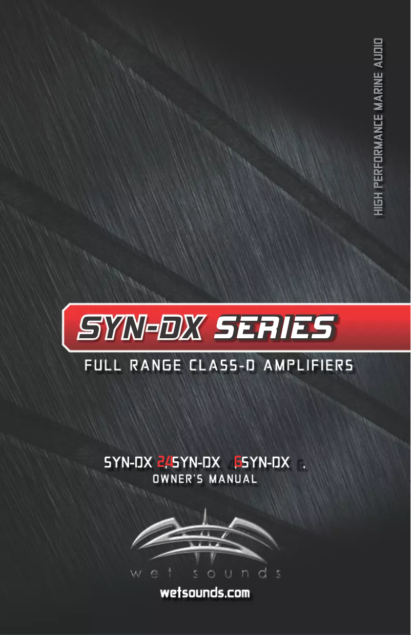 Image de la première page du manuel de l'appareil SYN-DX 4