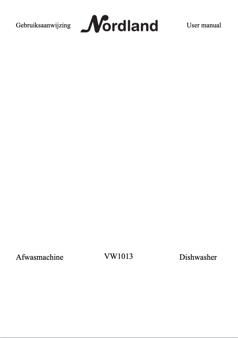 Page 1 de la notice Manuel utilisateur Nordland VW1013