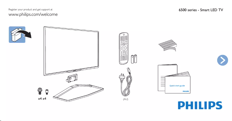 Página 1 del manual Guía de inicio rápido Philips 42PFT6509S