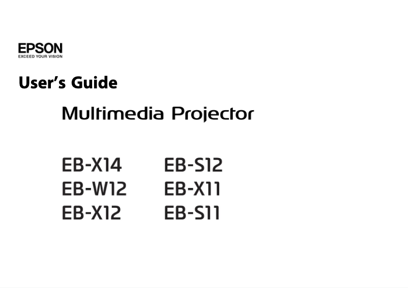 Page 1 de la notice Manuel utilisateur Epson EB-X12