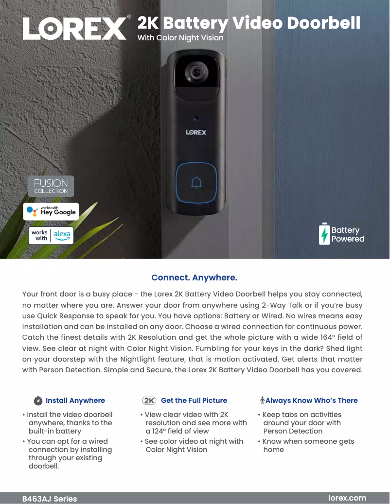 Image de la première page du manuel de l'appareil B463AJDB-F