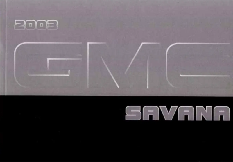 Image de la première page du manuel de l'appareil Savana Passenger (2003)