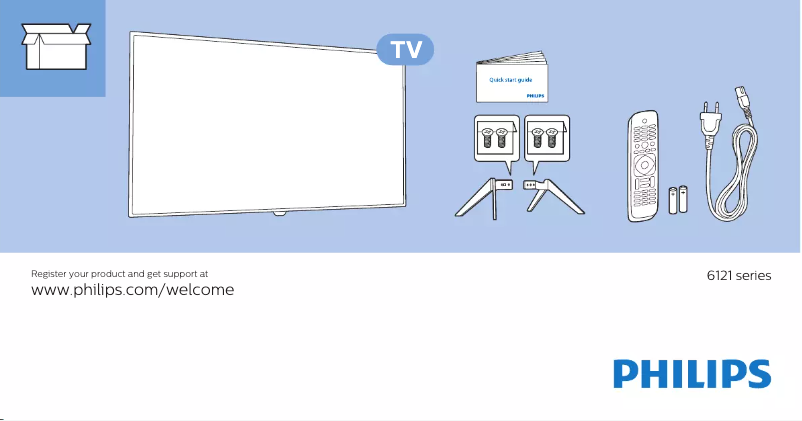 Page n°1 - Guide de démarrage rapide Philips 6000 series 65PUT6121