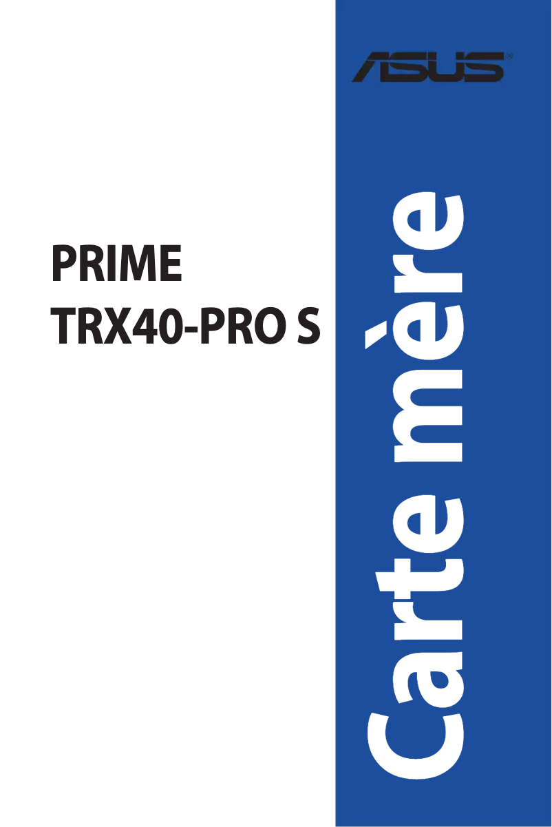 Page 1 de la notice Manuel utilisateur Asus Prime TRX40-PRO