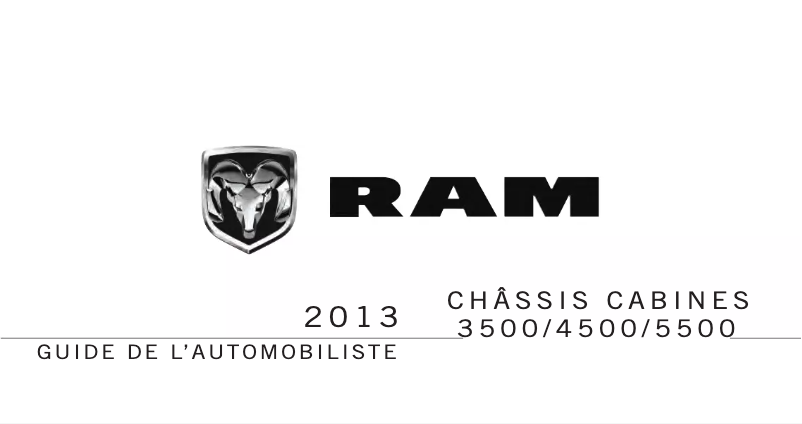 Page 1 de la notice Manuel utilisateur RAM 5500 Chassis Cab (2013)