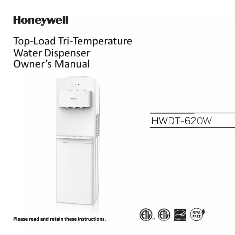 Page n°1 - Manuel utilisateur Honeywell HWDT-620W
