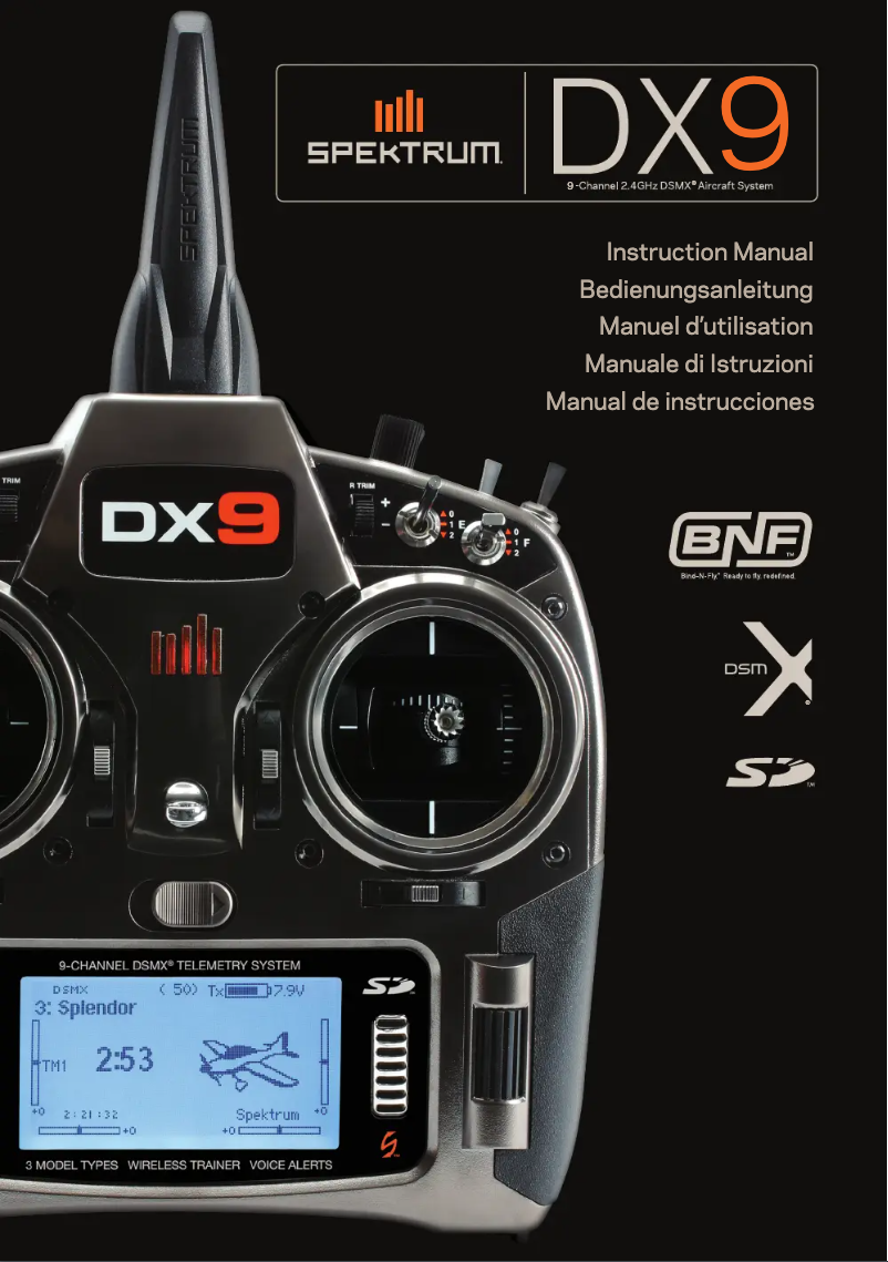 Image de la première page du manuel de l'appareil DX9